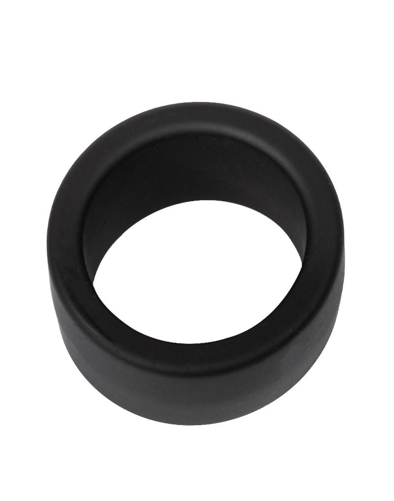 Rimba - Siliconen Scrotumring - Ballstretcher - Hoogte 30 mm - Zwart-Erotiekvoordeel.nl