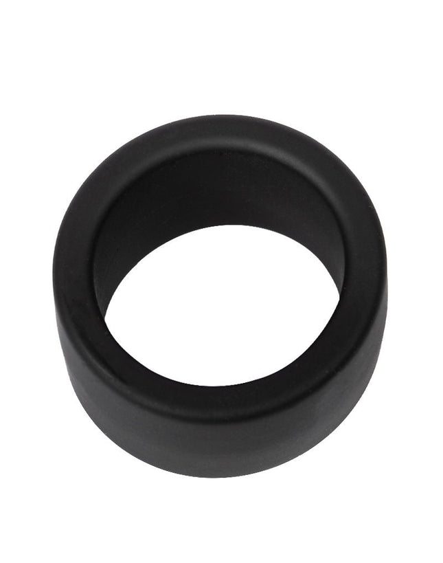 Rimba - Siliconen Scrotumring - Ballstretcher - Hoogte 30 mm - Zwart-Erotiekvoordeel.nl