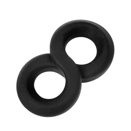 Rimba - Siliconen 8-vormige ring - Zwart-Erotiekvoordeel.nl