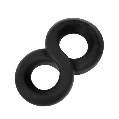 Rimba - Siliconen 8-vormige ring - Zwart-Erotiekvoordeel.nl