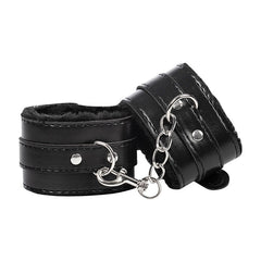 TieMeUp - Boeien imitatieleder - Zachte bontvoering - Zwart-Rimbastore.com