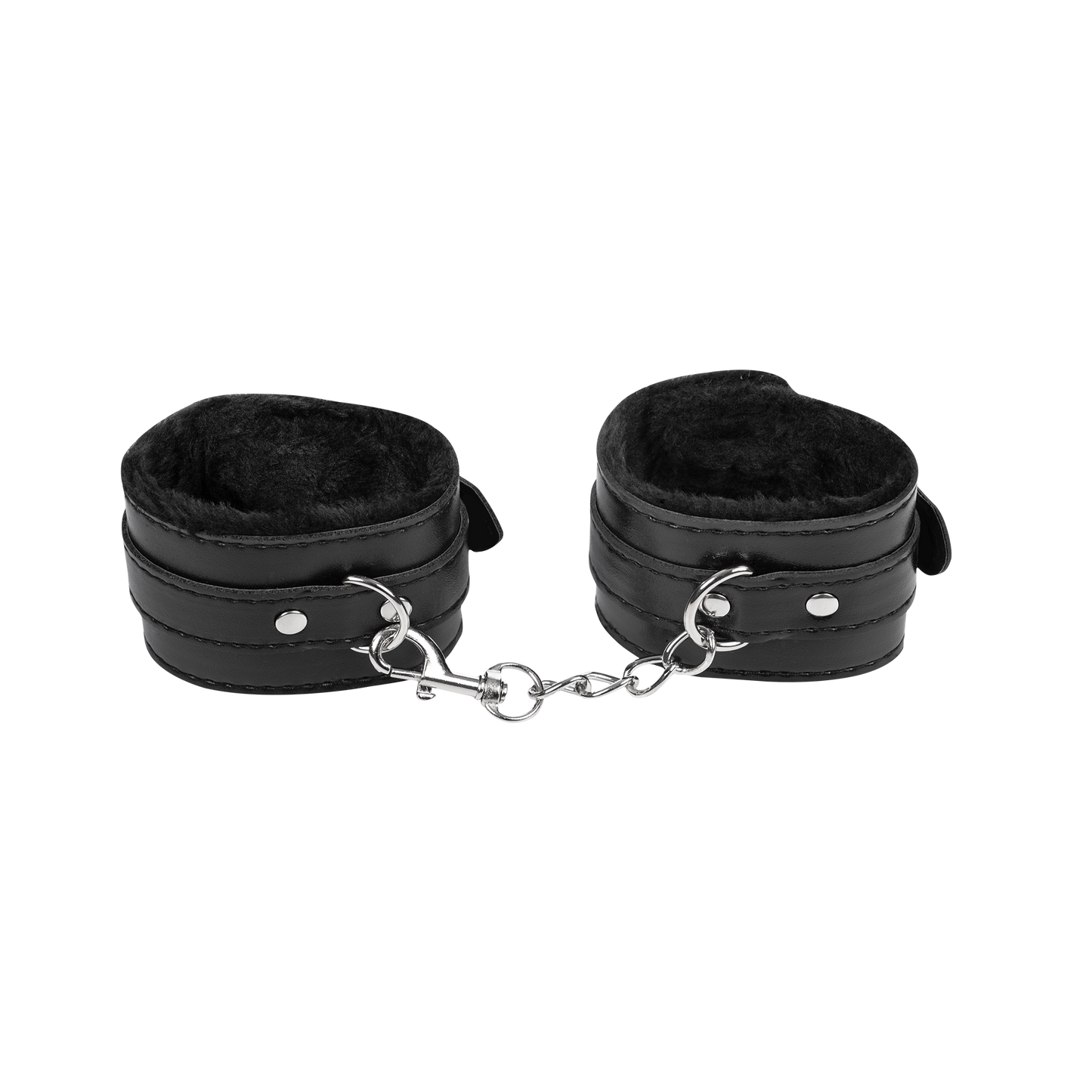 TieMeUp - Boeien imitatieleder - Zachte bontvoering - Zwart-Rimbastore.com