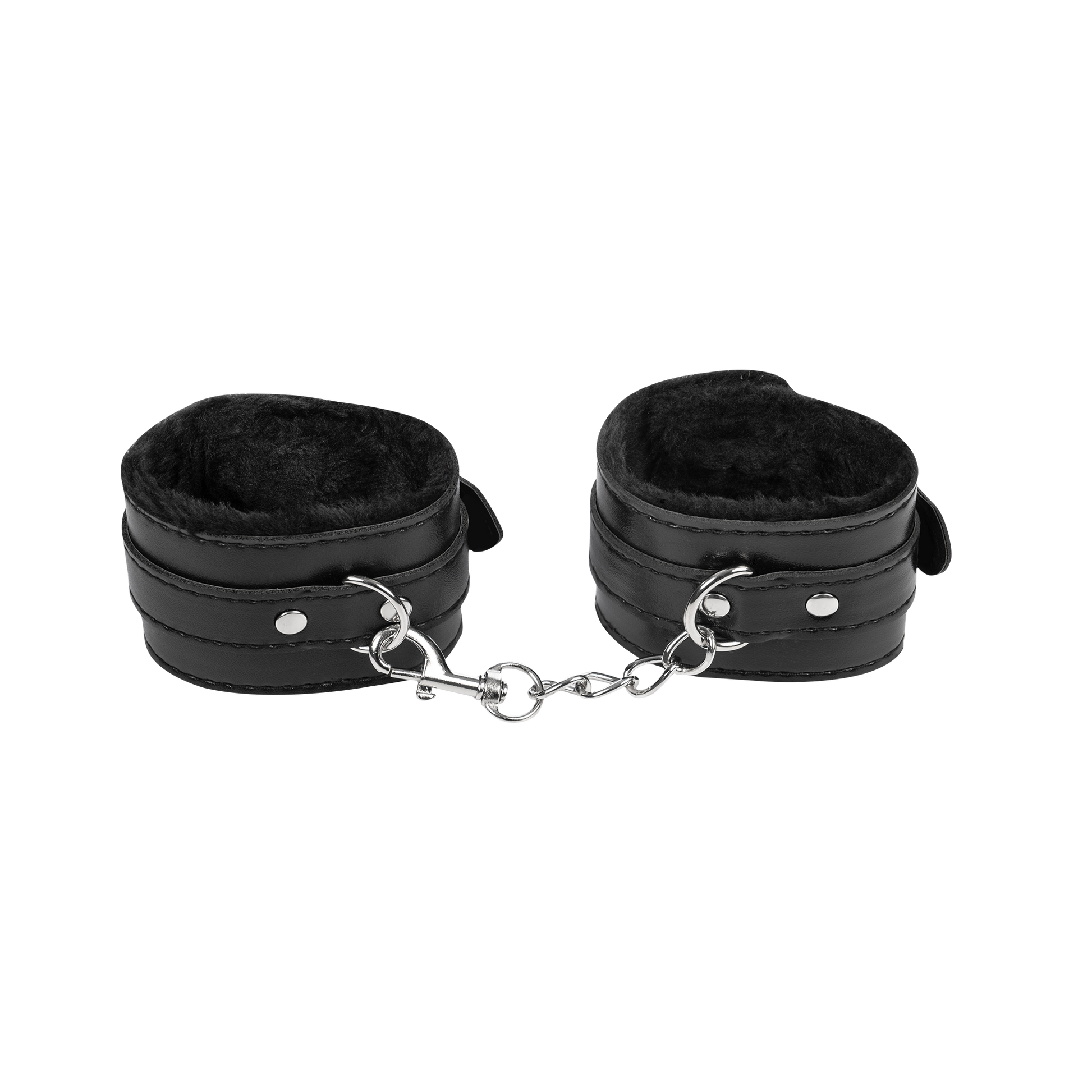 TieMeUp - Boeien imitatieleder - Zachte bontvoering - Zwart-Rimbastore.com