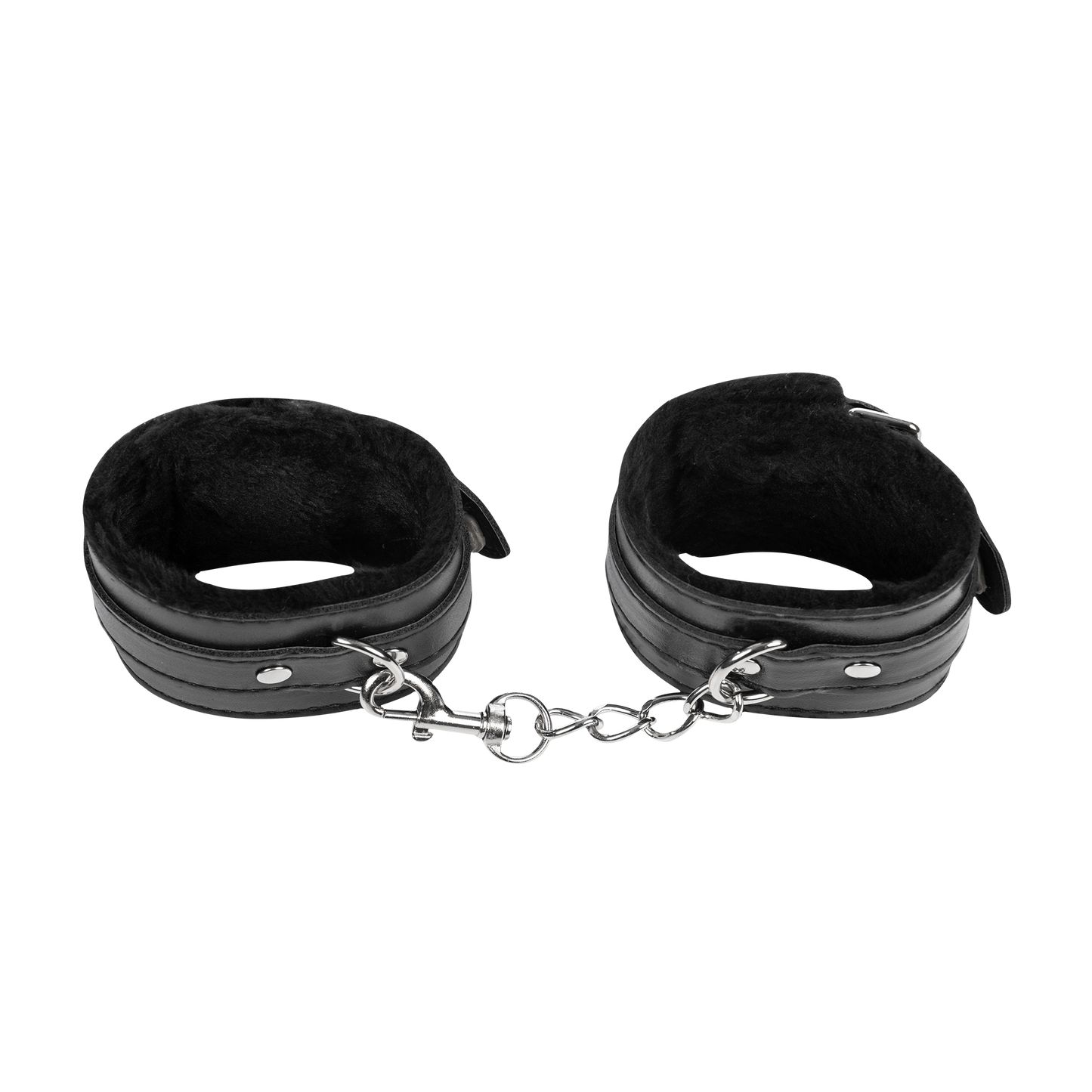 TieMeUp - Boeien imitatieleder - Zachte bontvoering - Zwart-Rimbastore.com