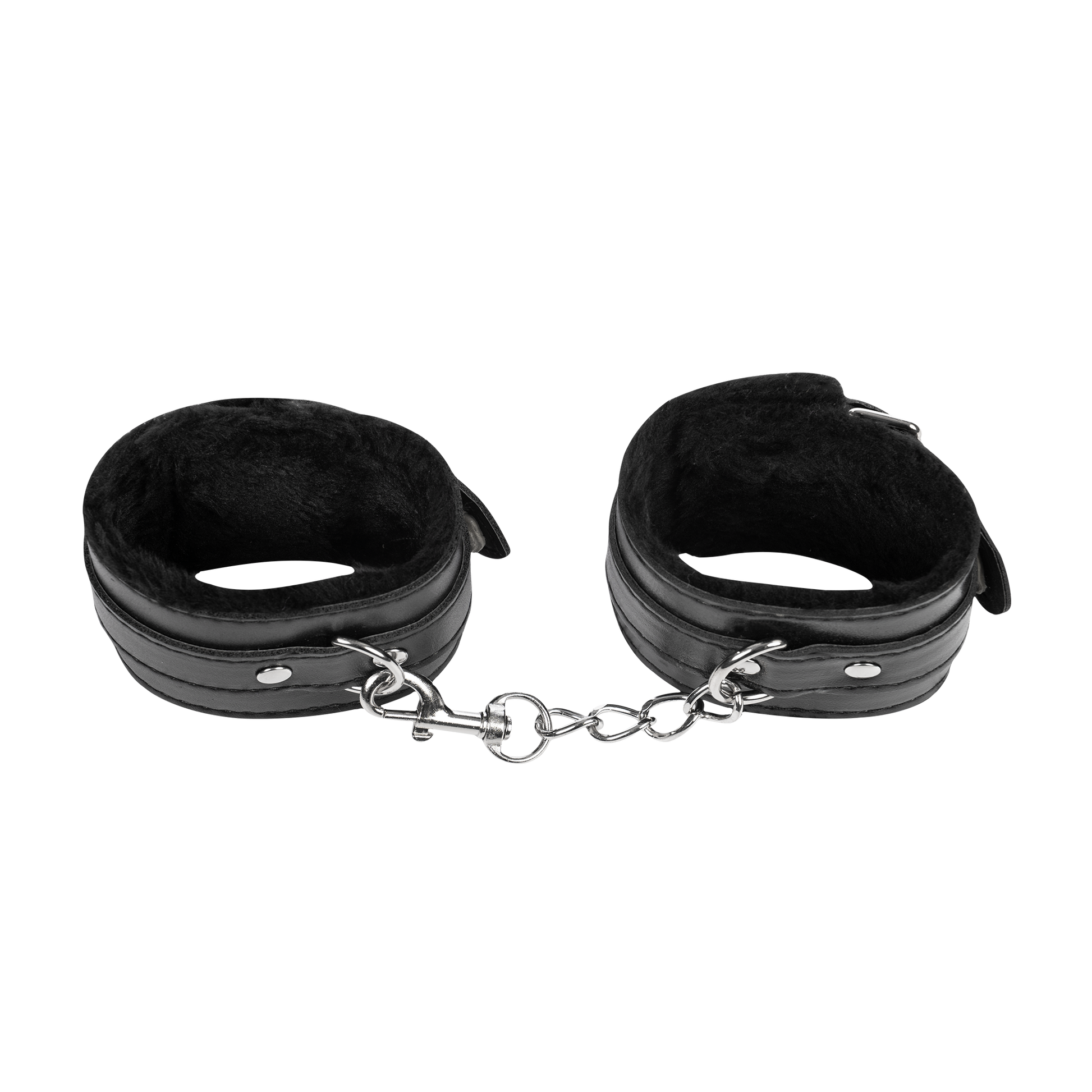 TieMeUp - Boeien imitatieleder - Zachte bontvoering - Zwart-Rimbastore.com