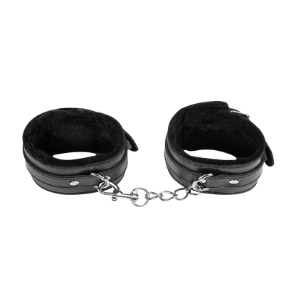 TieMeUp - Boeien imitatieleder - Zachte bontvoering - Zwart-Rimbastore.com