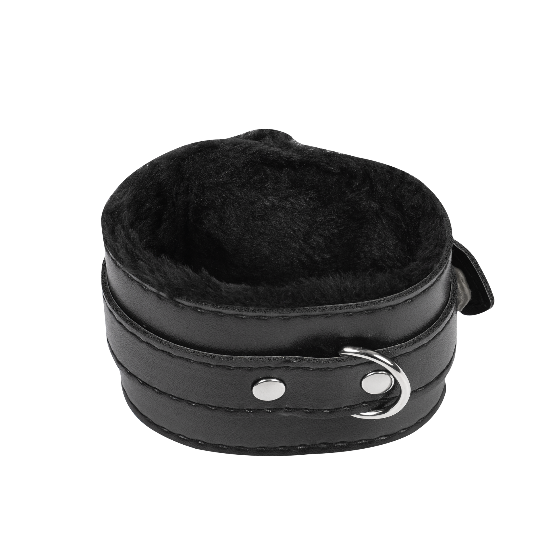 TieMeUp - Boeien imitatieleder - Zachte bontvoering - Zwart-Rimbastore.com