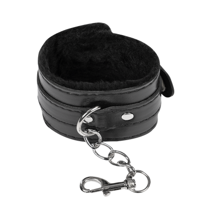 TieMeUp - Boeien imitatieleder - Zachte bontvoering - Zwart-Rimbastore.com