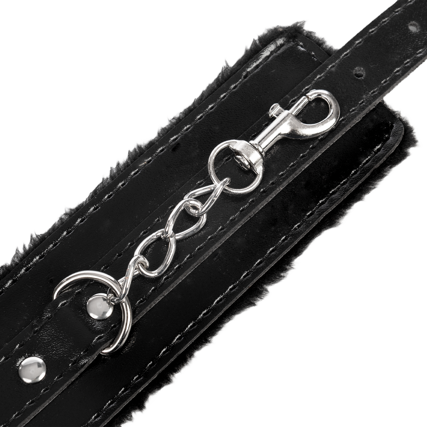 TieMeUp - Boeien imitatieleder - Zachte bontvoering - Zwart-Rimbastore.com