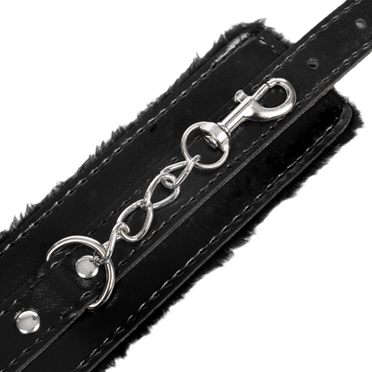 TieMeUp - Boeien imitatieleder - Zachte bontvoering - Zwart-Rimbastore.com