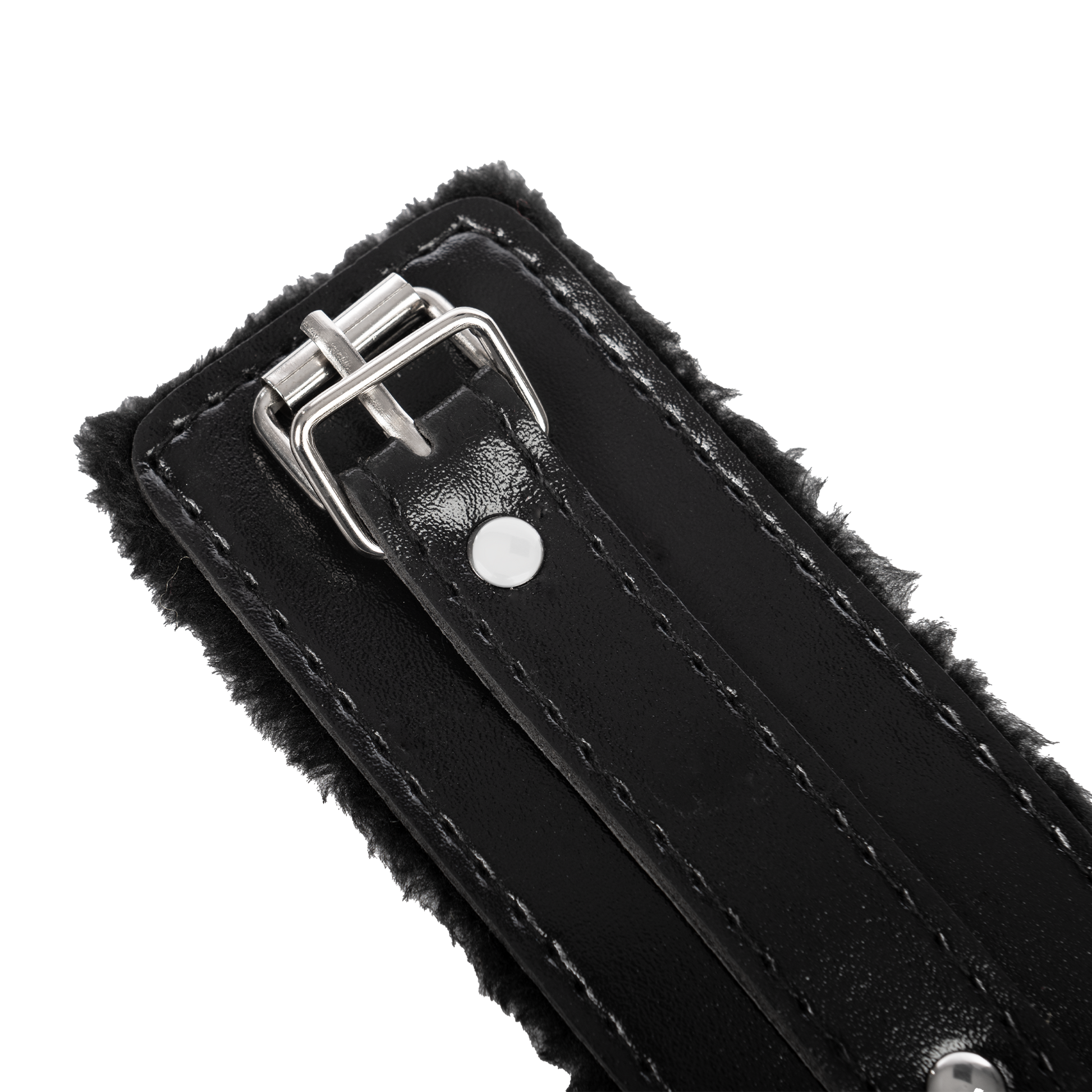 TieMeUp - Boeien imitatieleder - Zachte bontvoering - Zwart-Rimbastore.com