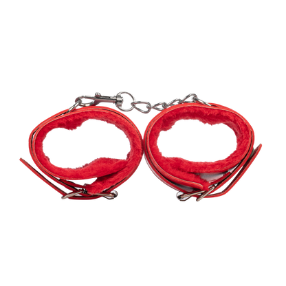 TieMeUp - Boeien imitatieleder - Zachte bontvoering - Rood-Rimbastore.com