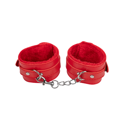 TieMeUp - Boeien imitatieleder - Zachte bontvoering - Rood-Rimbastore.com