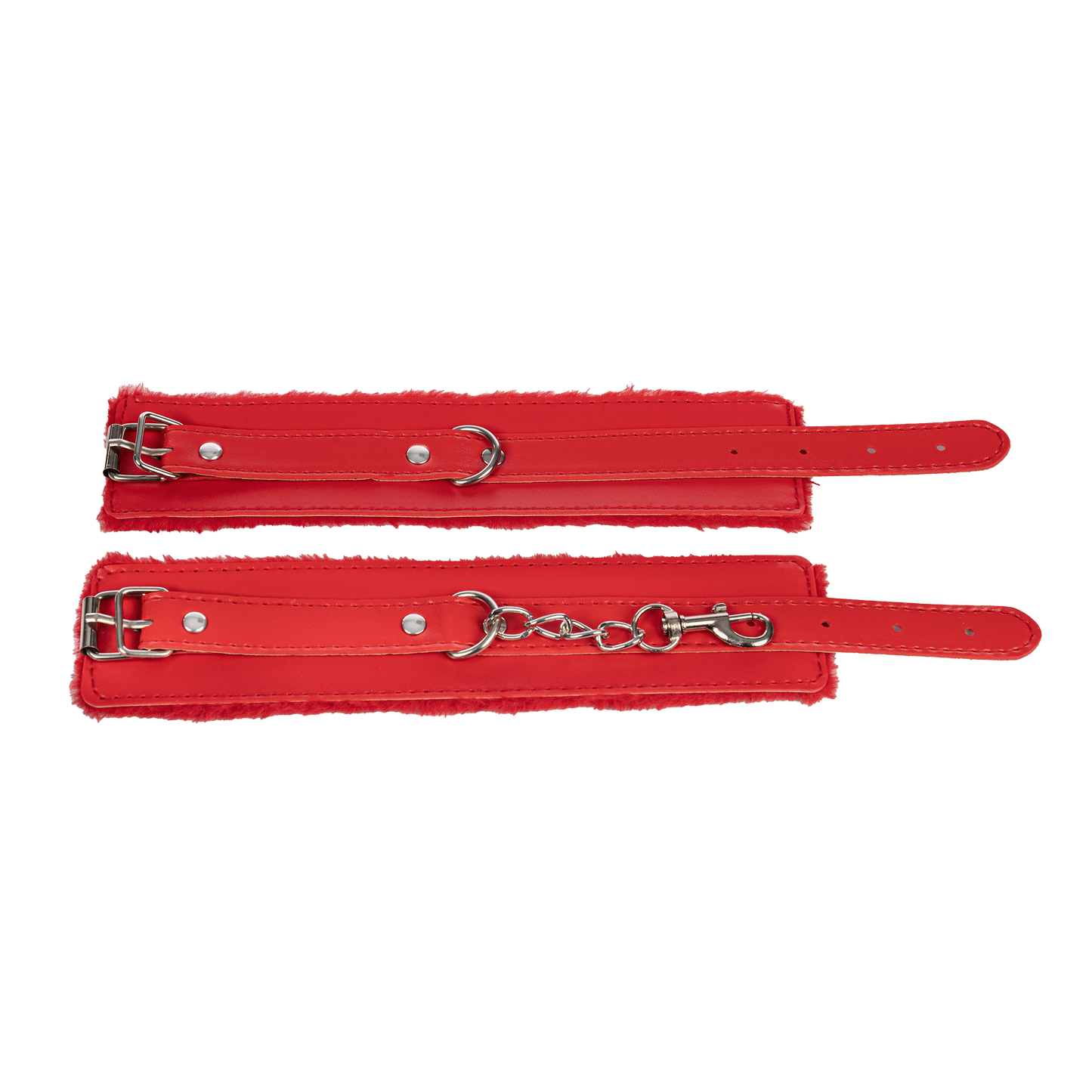 TieMeUp - Boeien imitatieleder - Zachte bontvoering - Rood-Rimbastore.com