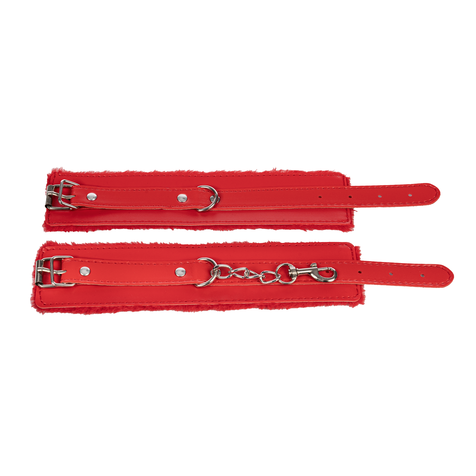 TieMeUp - Boeien imitatieleder - Zachte bontvoering - Rood-Rimbastore.com