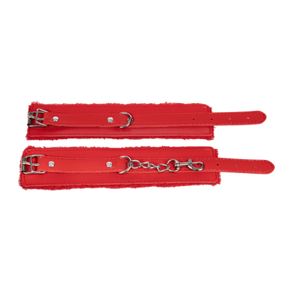 TieMeUp - Boeien imitatieleder - Zachte bontvoering - Rood-Rimbastore.com