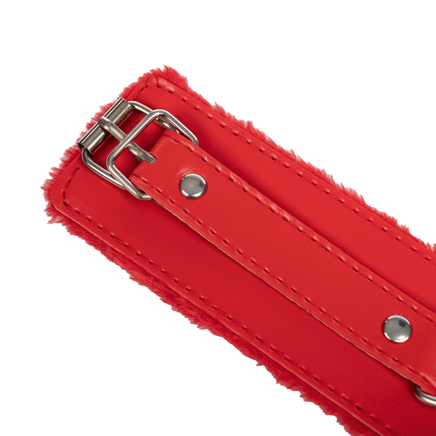 TieMeUp - Boeien imitatieleder - Zachte bontvoering - Rood-Rimbastore.com