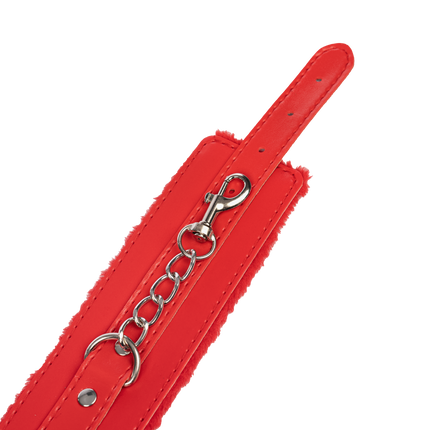 TieMeUp - Boeien imitatieleder - Zachte bontvoering - Rood-Rimbastore.com