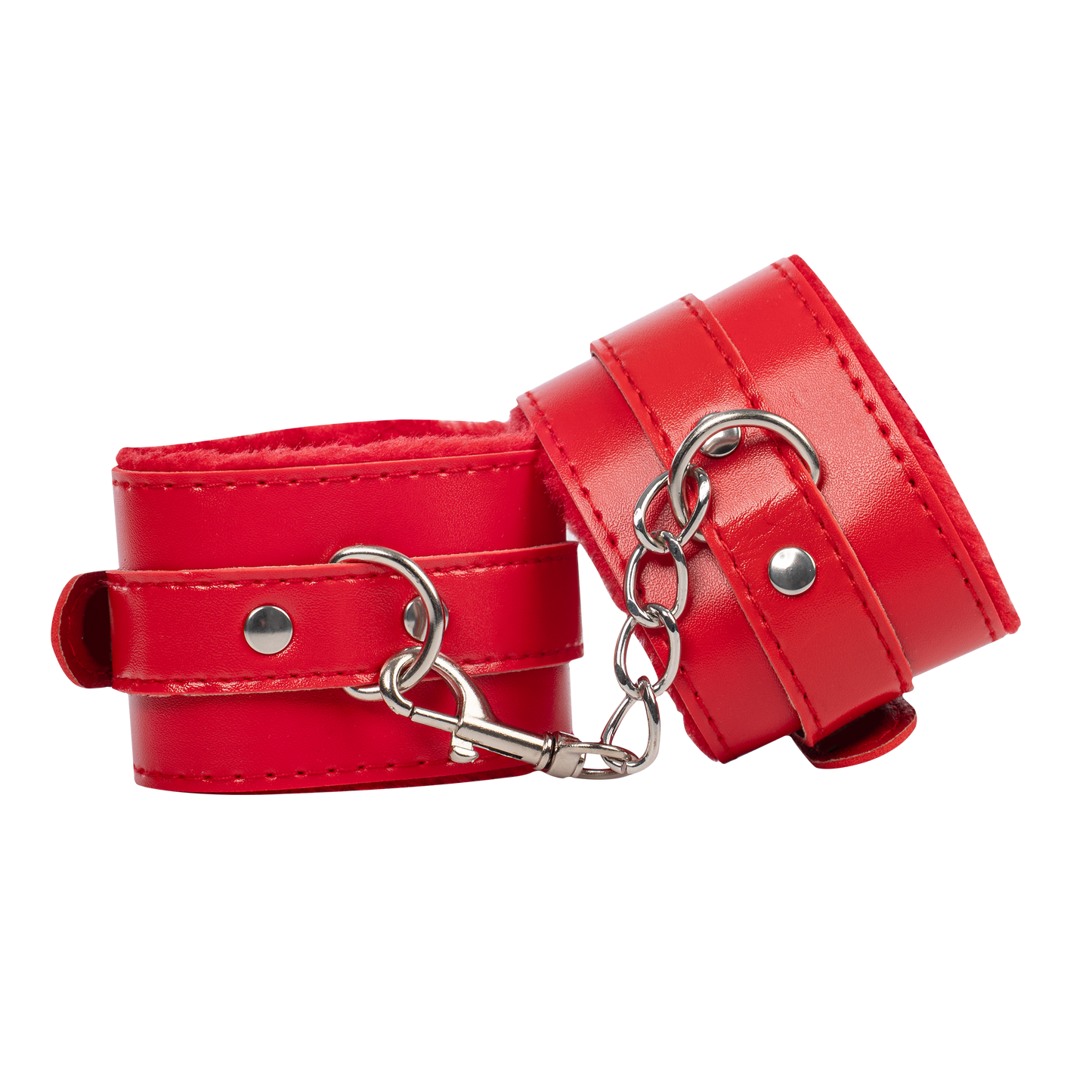 TieMeUp - Boeien imitatieleder - Zachte bontvoering - Rood-Rimbastore.com