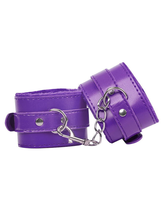 TieMeUp - Boeien imitatieleder - Zachte bontvoering - Paars-Erotiekvoordeel.nl