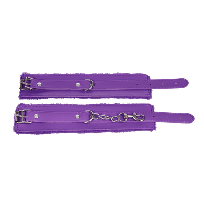 TieMeUp - Boeien imitatieleder - Zachte bontvoering - Paars-Rimbastore.com