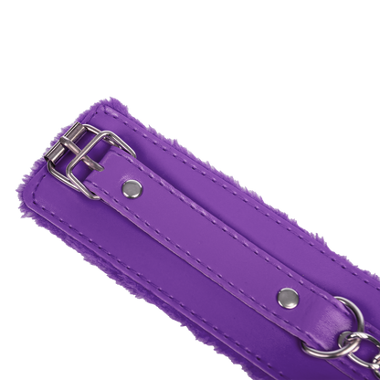 TieMeUp - Boeien imitatieleder - Zachte bontvoering - Paars-Rimbastore.com