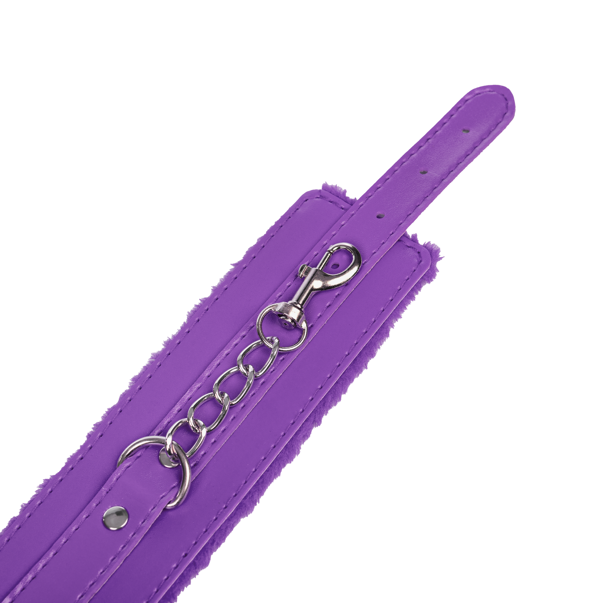 TieMeUp - Boeien imitatieleder - Zachte bontvoering - Paars-Rimbastore.com