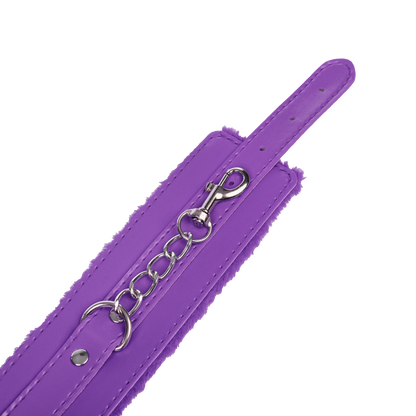 TieMeUp - Boeien imitatieleder - Zachte bontvoering - Paars-Rimbastore.com