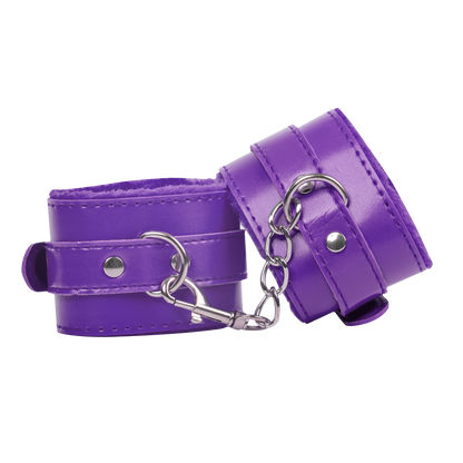 TieMeUp - Boeien imitatieleder - Zachte bontvoering - Paars-Rimbastore.com