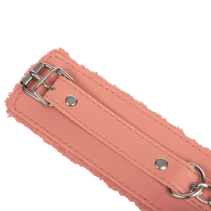 TieMeUp - Boeien imitatieleder - Zachte bontvoering - Roze-Rimbastore.com