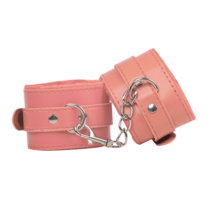 TieMeUp - Boeien imitatieleder - Zachte bontvoering - Roze-Rimbastore.com