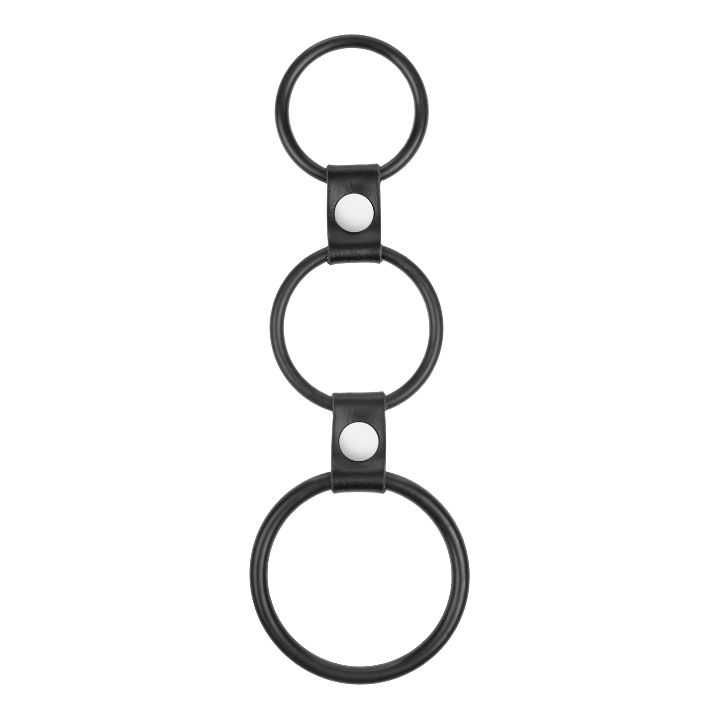 Rimba - Triple Cockring Rubber - Zwart-Erotiekvoordeel.nl