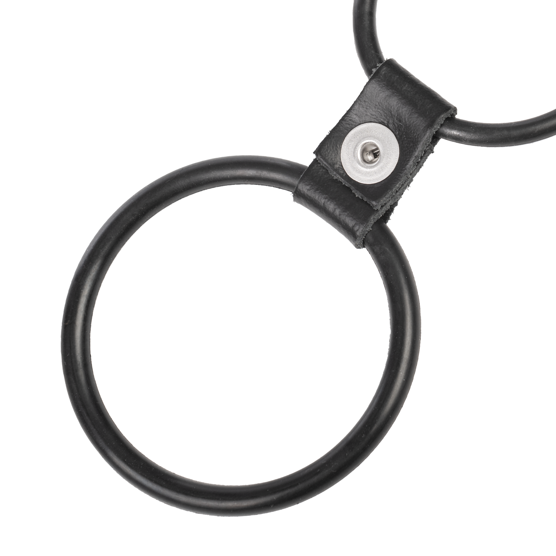 Rimba - Triple Cockring Rubber - Zwart-Erotiekvoordeel.nl