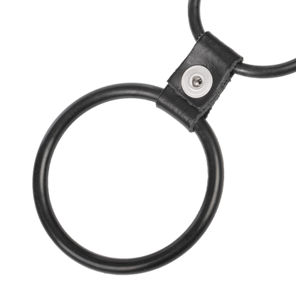 Rimba - Triple Cockring Rubber - Zwart-Erotiekvoordeel.nl