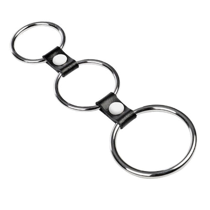 Rimba - Triple Cockring Metaal - Zwart-Rimbastore.com