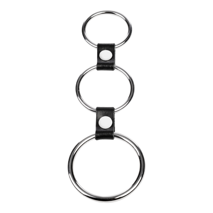 Rimba - Triple Cockring Metaal - Zwart-Rimbastore.com
