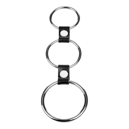 Rimba - Triple Cockring Metaal - Zwart-Rimbastore.com