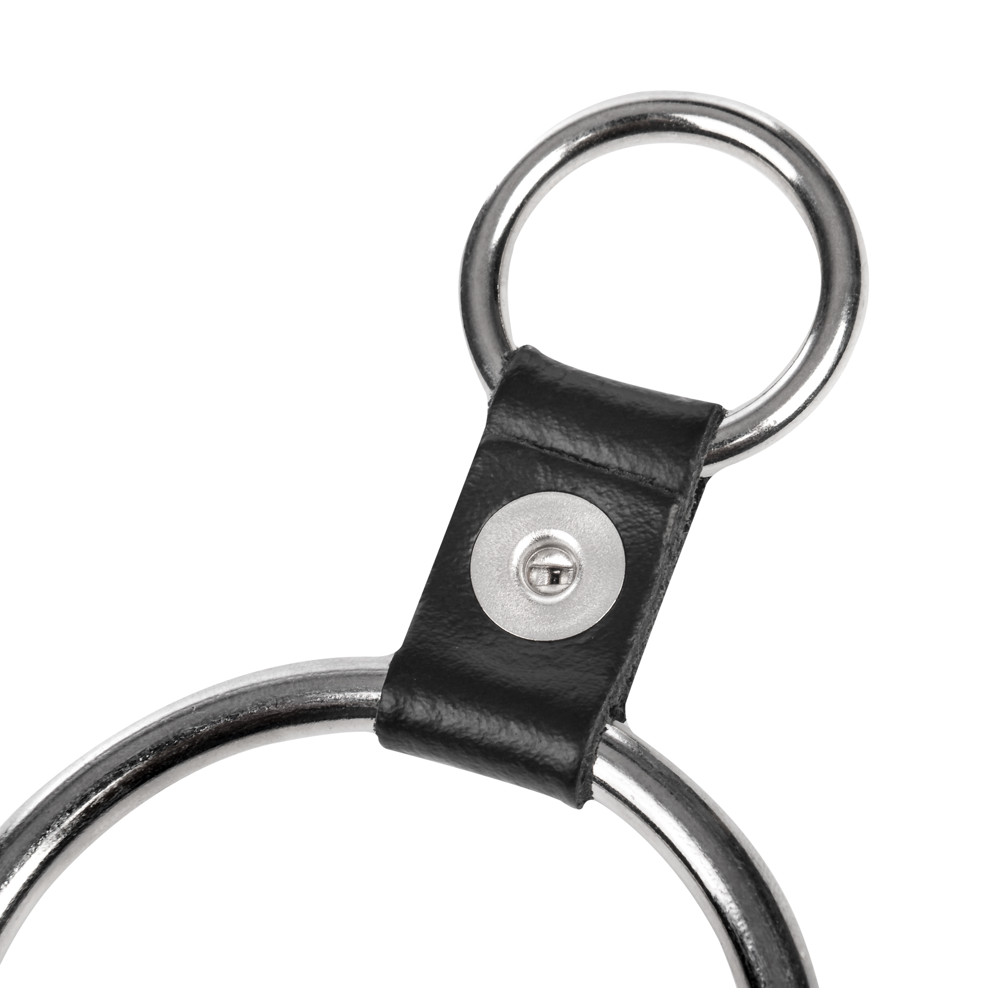 Rimba - Penisring met bevestigingsringen - Zilver & Zwart-Rimbastore.com