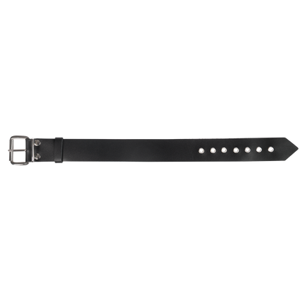 Rimba - Lederen Collar met Metalen Gesp - Zwart-Rimbastore.com
