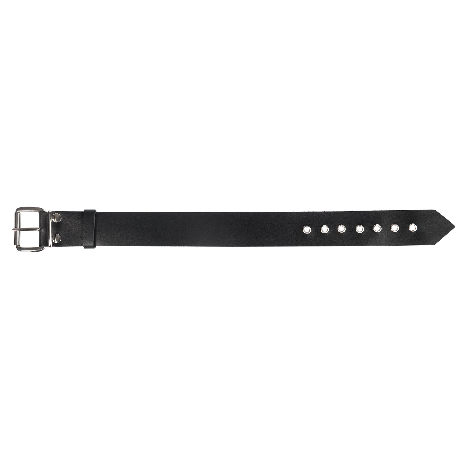 Rimba - Lederen Collar met Metalen Gesp - Zwart-Rimbastore.com