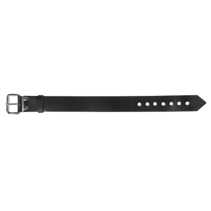 Rimba - Lederen Collar met Metalen Gesp - Zwart-Rimbastore.com