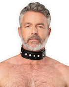 Rimba - Lederen Halsband met Dubbele D-ring - Zwart-Rimbastore.com