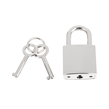 Rimba - Lederen Wurghalsband met Hangslot - Zwart & Zilver-Rimbastore.com