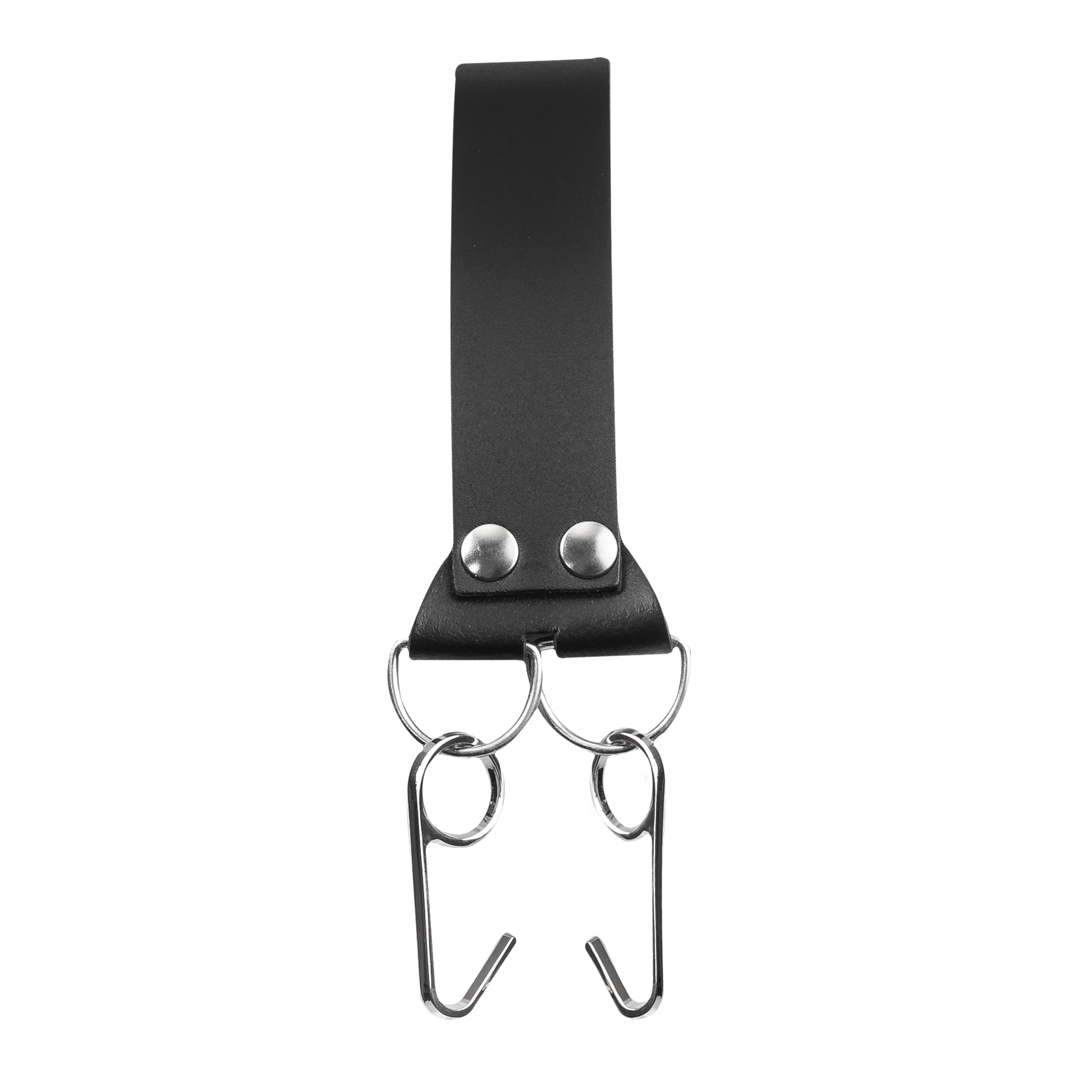 Rimba - Lederen Hoofdharnas met Collar en Neushaak - Zwart-Erotiekvoordeel.nl
