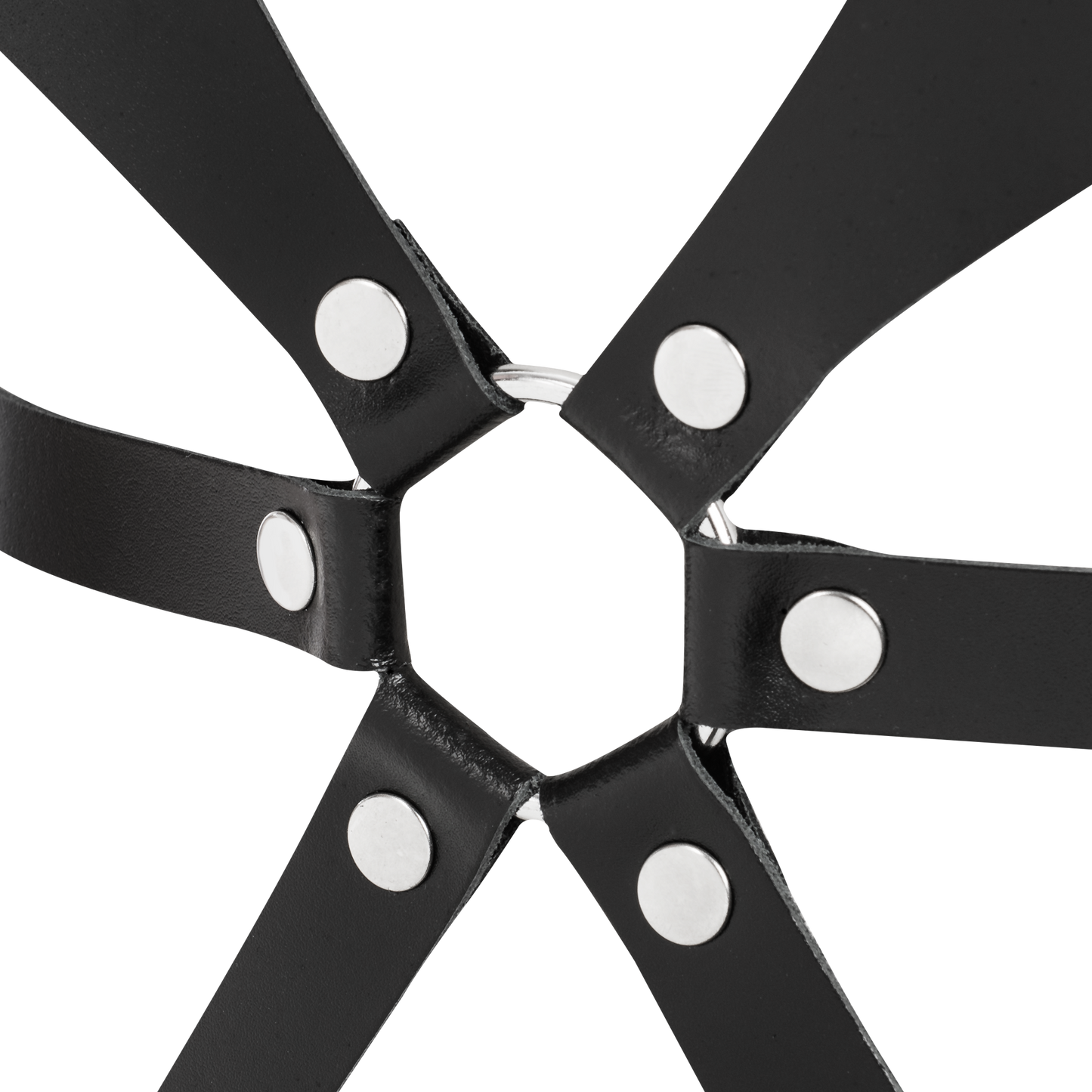 Rimba Bondage Play - Lederen Body Harnas met Cups - Zwart-Erotiekvoordeel.nl