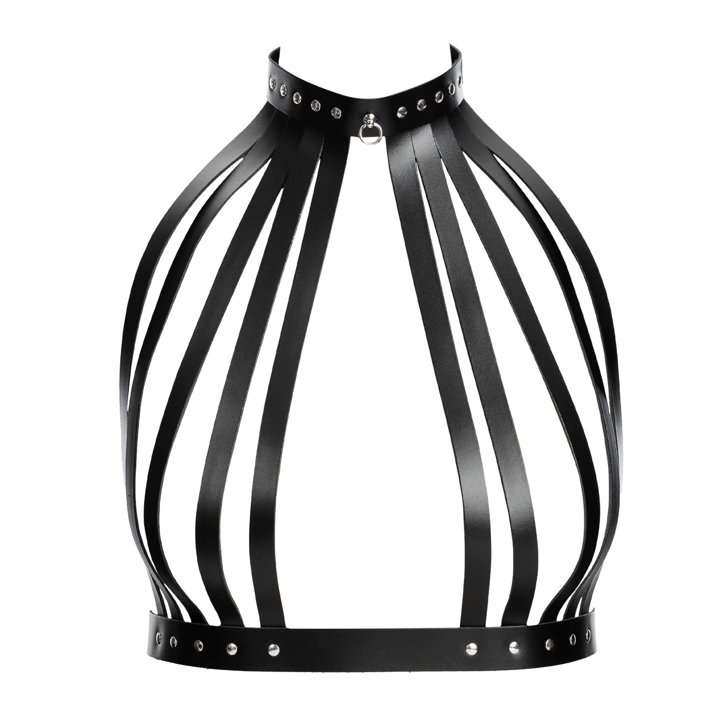 Rimba - Lederen Borstharnas met Halsband - Zwart-Rimbastore.com