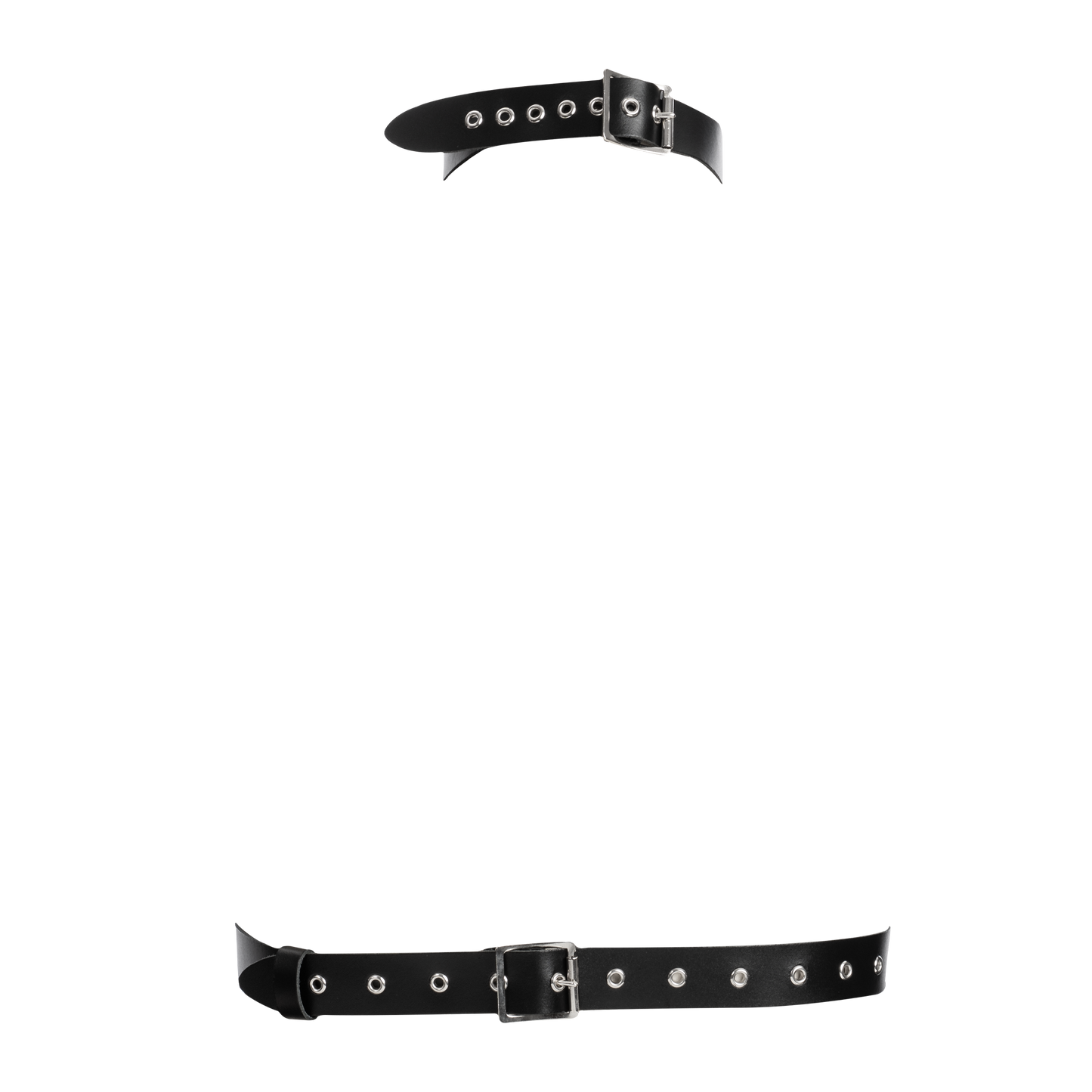 Rimba - Lederen Borstharnas met Halsband - Zwart-Rimbastore.com