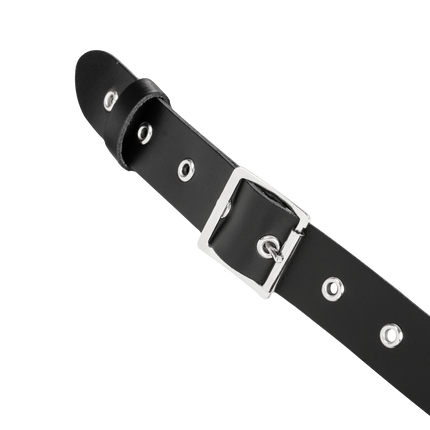 Rimba - Lederen Borstharnas met Halsband - Zwart-Rimbastore.com