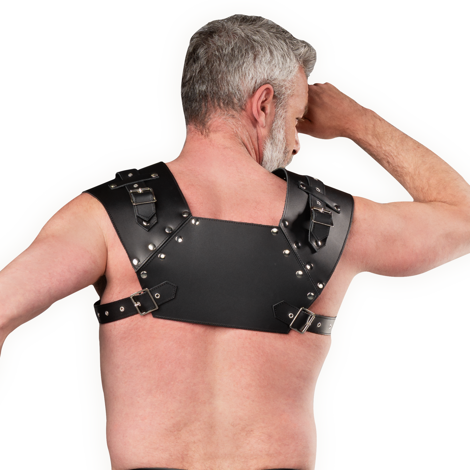 Rimba - Lederen Gladiator Borstharnas - Zwart-Erotiekvoordeel.nl