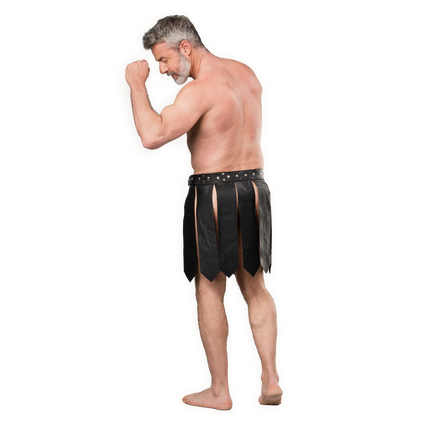 Rimba - Lederen Gladiator Herenrok - Zwart-Rimbastore.com